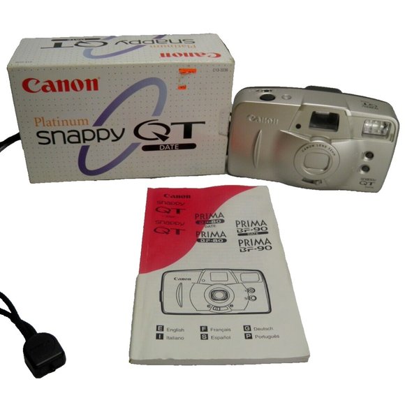 Canon Platinum Snappy QT 35mm Point‎ & Shoot Film Camera-tested-Preowned